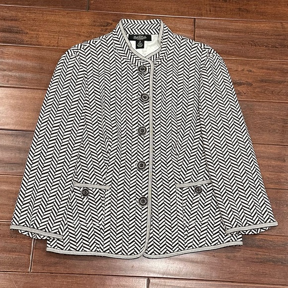 Peck & Peck Collection Herringbone Linen Blazer - Picture 2 of 9